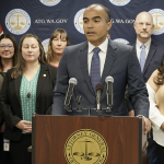 WA Attorney General at a press conference