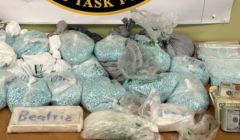 Suspected fentanyl pills seized during Whatcom drug task force investigation.