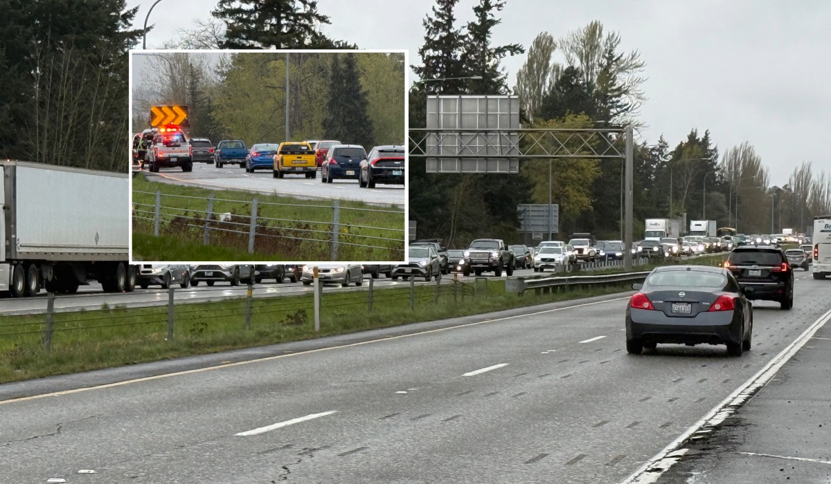 Crash Blocks I-5 Near Meridian Street in Bellingham Tuesday