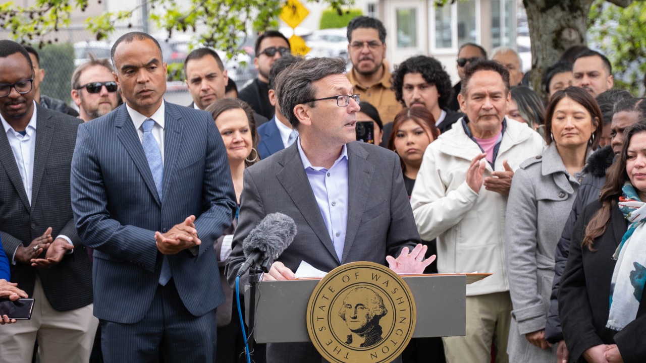 Gov. Ferguson and AG Nick Brown filed a court motion after state health inspectors were denied entry 10 times to the Northwest ICE Processing Center in Tacoma. More than 3,500 detainee complaints allege overcrowding and delayed medical care.