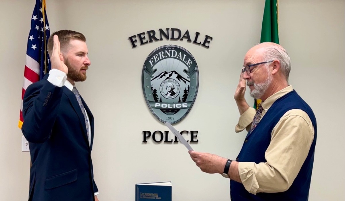 Officer Randy Stevenson was sworn in as a Ferndale Police officer earlier this week.
