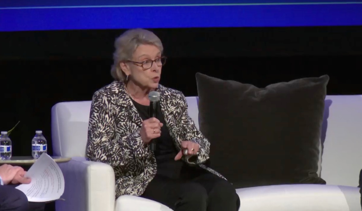 Former Washington Gov. Christine Gregoire speaks during a recent Association of Washington Business event discussing taxes, economic growth and Washington’s business climate.