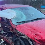 A wrong-way crash on Interstate 5 near Birch Bay in March 2026 left a red passenger car heavily damaged after Washington State Patrol said a driver traveled the wrong direction near milepost 270 in Whatcom County.
