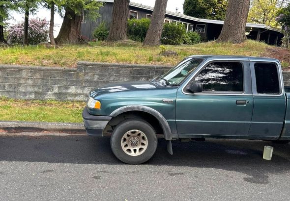 Thieves drilled into this pickup truck’s gas tank overnight and drained a full tank of fuel near Bayview Drive.