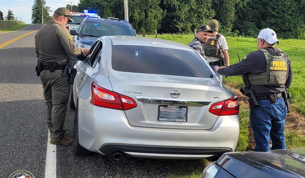 Border Patrol makes an arrest near Sumas.