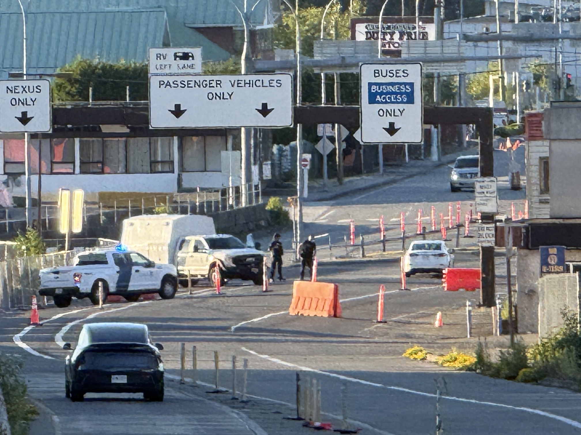 CBP checkpoint at the Blaine border crossing with increased vehicle inspections