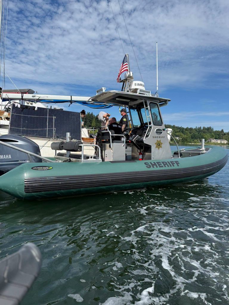 A sheriff’s marine patrol unit on the water as agencies increase enforcement during the busy summer season.