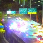 Emergency crews respond to a fatal hit-and-run collision on southbound Interstate 5 near Mercer Street in Seattle on May 31, 2026. Traffic backed up for more than three miles during the investigation.