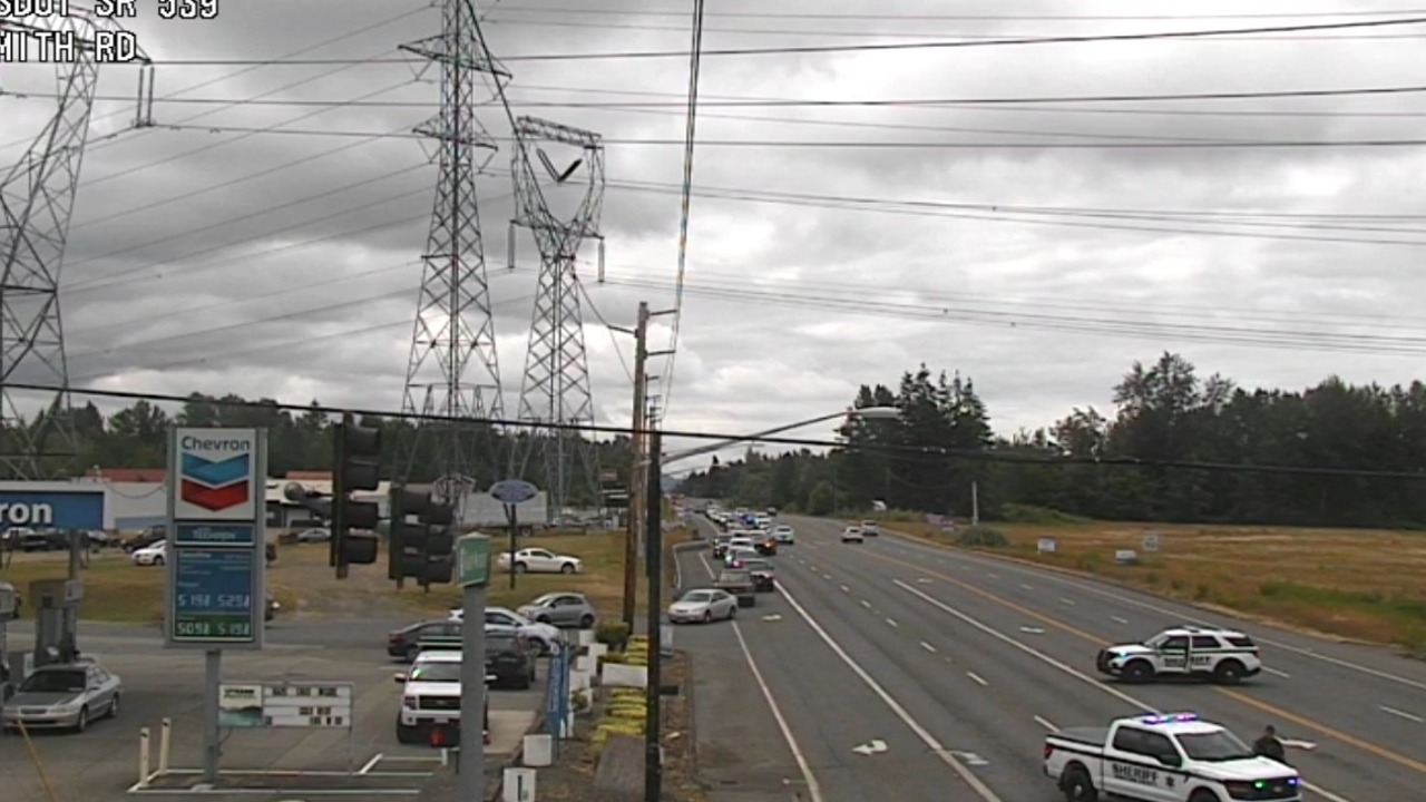 A rollover crash closed both directions of SR 539 at East Smith Road north of Bellingham Sunday morning as emergency crews responded to the scene.