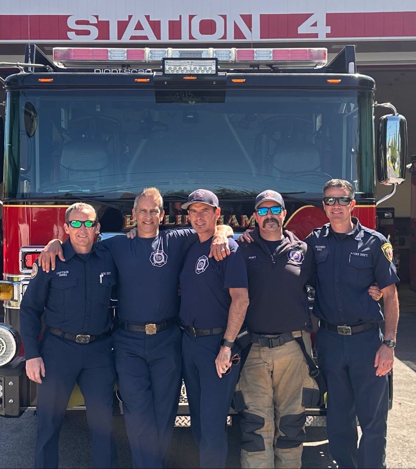 Captain Brian Jones with his crew at Bellingham Fire Station 4