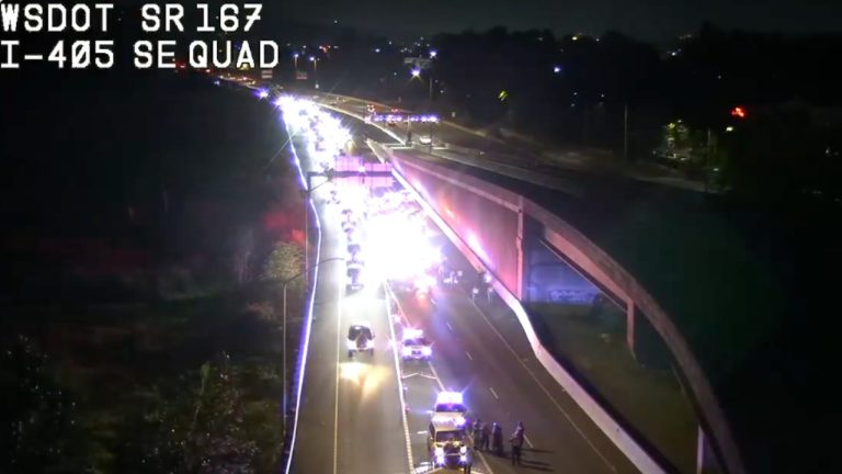 A 21-year-old Arkansas man died after being struck while crossing northbound SR 167 near the I-405 interchange in Renton.