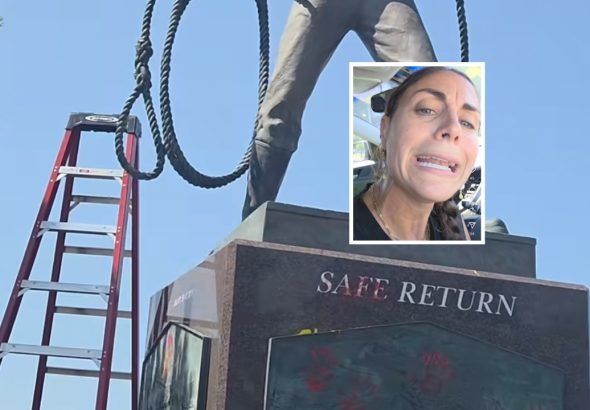 Bellingham police arrested Cara Munoz on malicious mischief, assault and resisting arrest charges after a confrontation at the Fishermen's Memorial.
