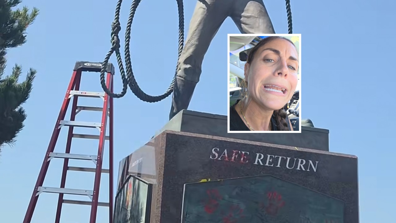 Bellingham police arrested Cara Munoz on malicious mischief, assault and resisting arrest charges after a confrontation at the Fishermen's Memorial.