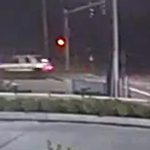 Surveillance footage of the suspect vehicle.