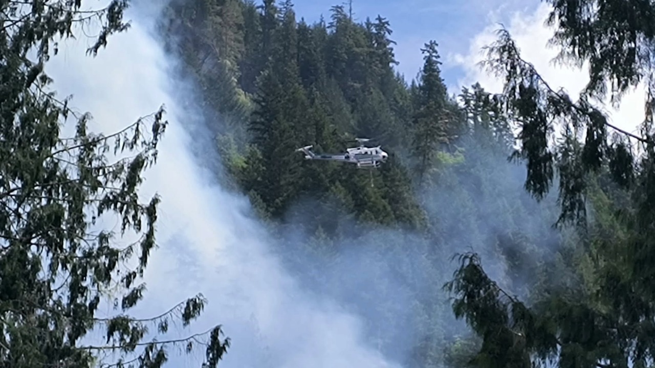 The Mountain View Fire is burning along SR 530 near Rockport. Level 1 evacuation notices are in effect while SR 530 remains open.
