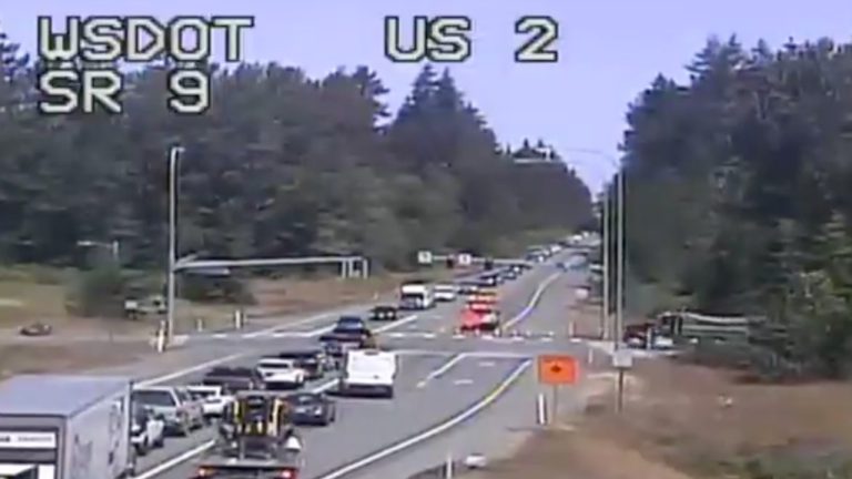 WSP says a Yakima driver ran a red light and caused a two-vehicle crash at SR 9 and 32nd Street SE near Snohomish, sending a woman to the hospital.