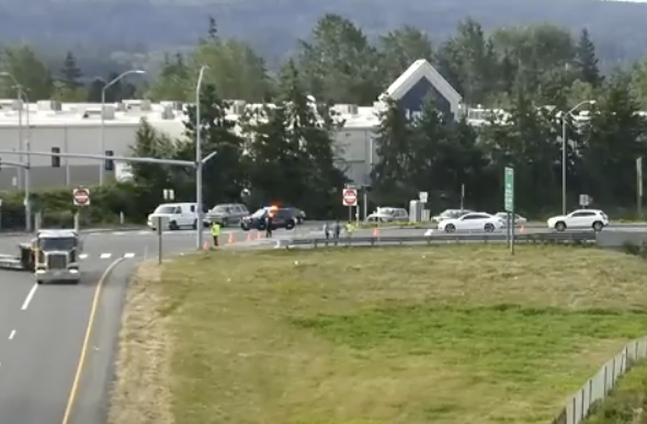 Bellingham Fire Department crews responded about 4:50 a.m. to East Sunset Drive and the I-5 overpass. They found a crash involving one vehicle and one pedestrian.