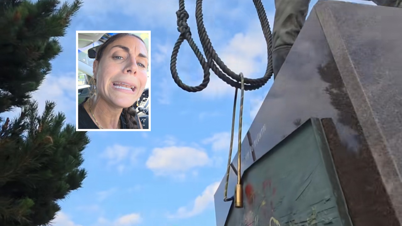 Bellingham police say surveillance video identified Cara Munoz as a vandalism suspect at the Fishermen's Memorial before her arrest at Zuanich Point Park.