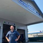 Rich, owner of Alley Auto Point S Tire & Auto Service in Blaine, stands outside the shop ahead of the back-to-school rush.