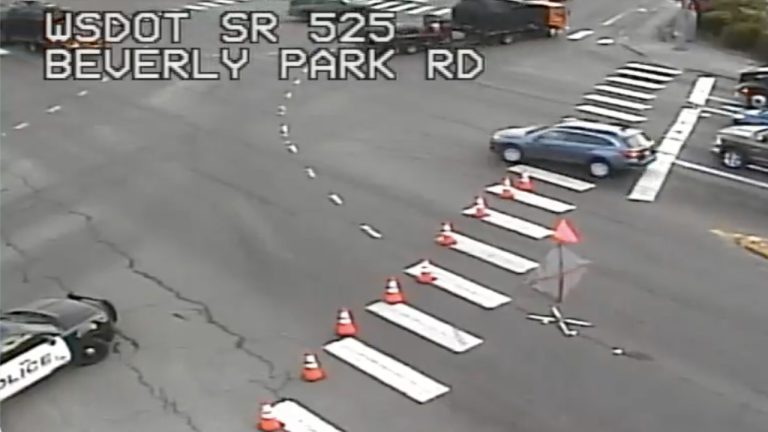 A Mukilteo motorcyclist died Tuesday after a driver turned across SR 525 near Beverly Park Road and fled the scene, Washington State Patrol says.