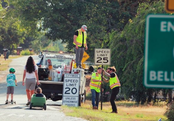 Bellingham has started installing 20 mph signs on residential and downtown streets to reduce crashes and improve pedestrian and bicycle safety.