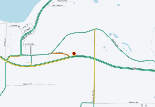 A map shows the location of the fatal crash on SR 525 at Scott Road near Freeland.