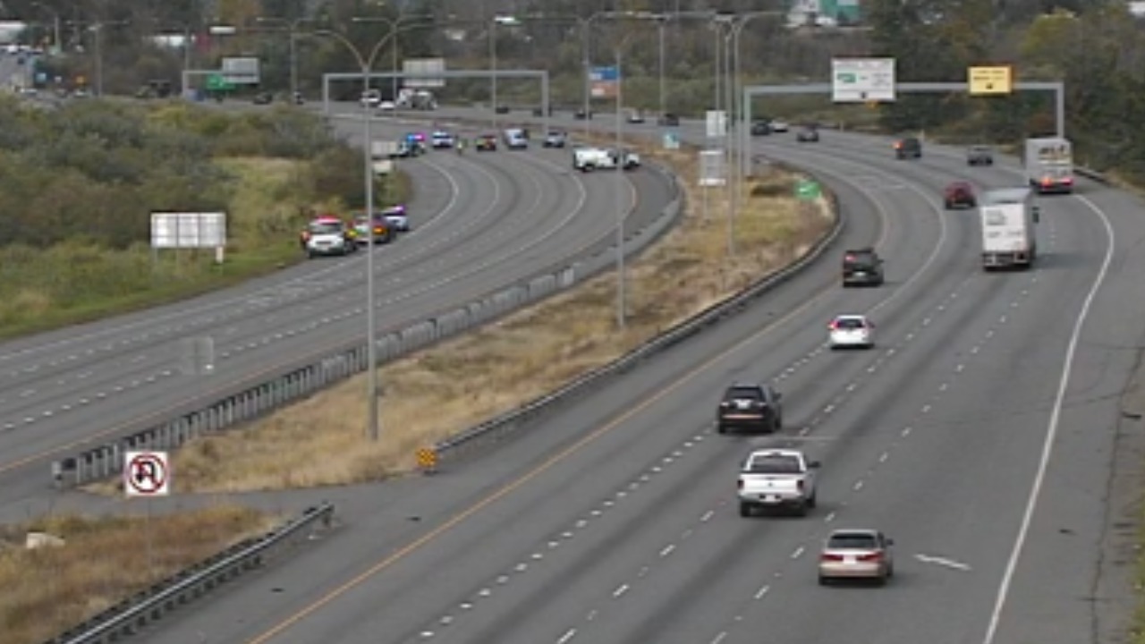 Southbound SR 167 lanes remained closed near the crash scene while emergency vehicles worked the fatal collision.