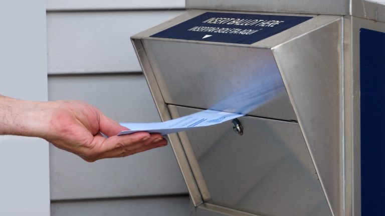 Law enforcement intercepted a letter containing white powder addressed to Washington's Secretary of State elections division Thursday.