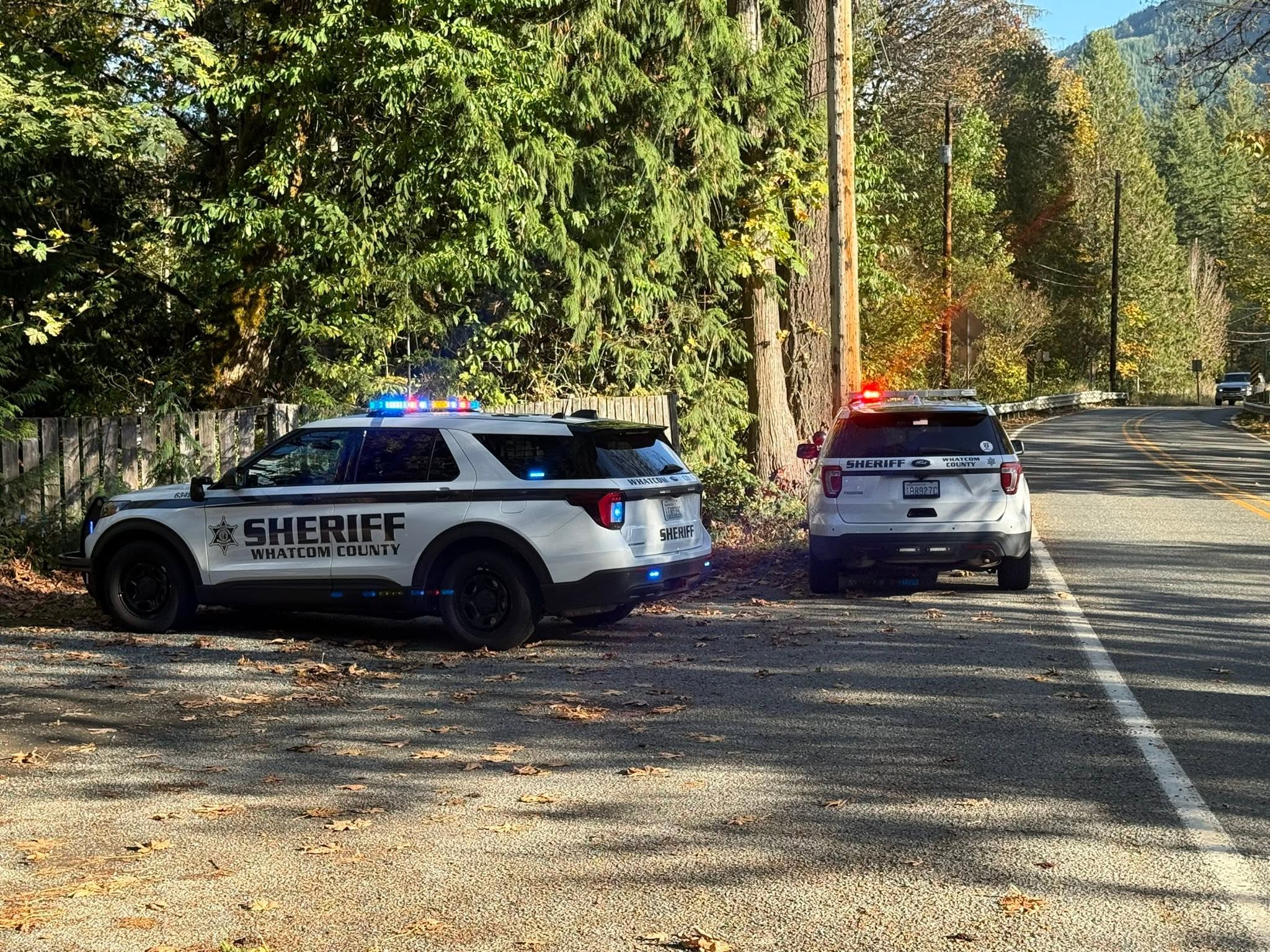 Whatcom County sheriff’s deputies and tactical units respond to a standoff at a residence in the 7700 block of Maple Drive in Maple Falls on Saturday, Oct. 17.