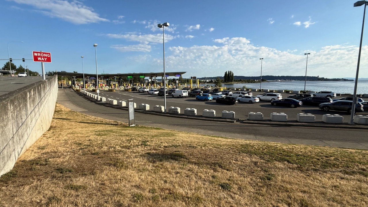 The Peace Arch Point of Entry at the U.S. Border.