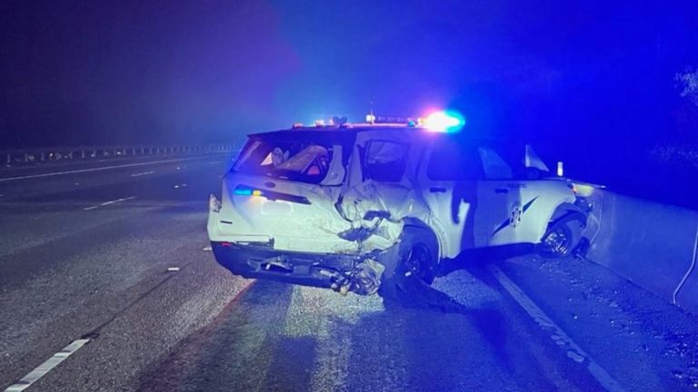 A DUI suspect was arrested after hitting a Washington State Patrol patrol car at a northbound I-5 crash scene near Federal Way.