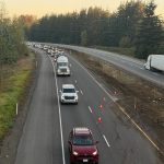 Washington State Patrol and local law enforcement respond to a hit-and-run collision on southbound Interstate 5 near Grandview Road.